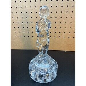 Vintage Cambridge Clear Depression Glass Draped Lady Nude Flower Frog Figurine